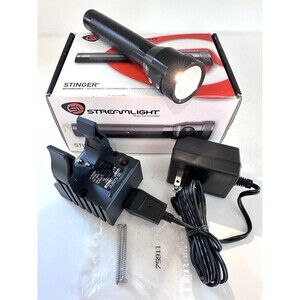 Streamlight Stinger LED Flashlight Rechargeable w/ 75100 Charger 1.25hr Runtime
